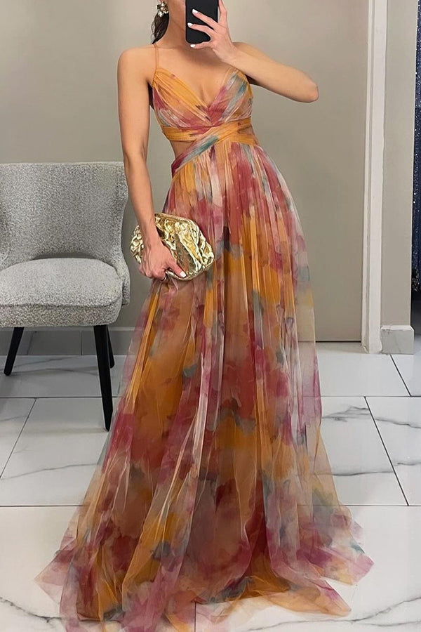 Zelda | Flödande Maxi-klänning med Tidlös Blommig Design