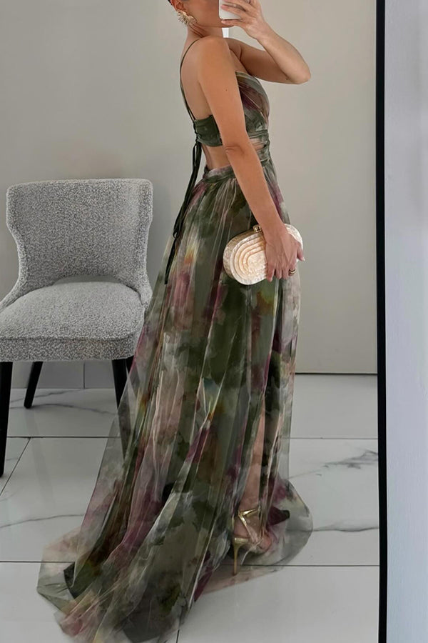 Zelda | Flödande Maxi-klänning med Tidlös Blommig Design