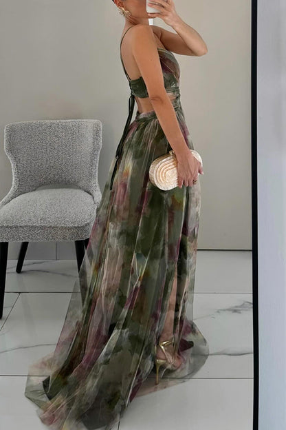 Zelda | Flödande Maxi-klänning med Tidlös Blommig Design