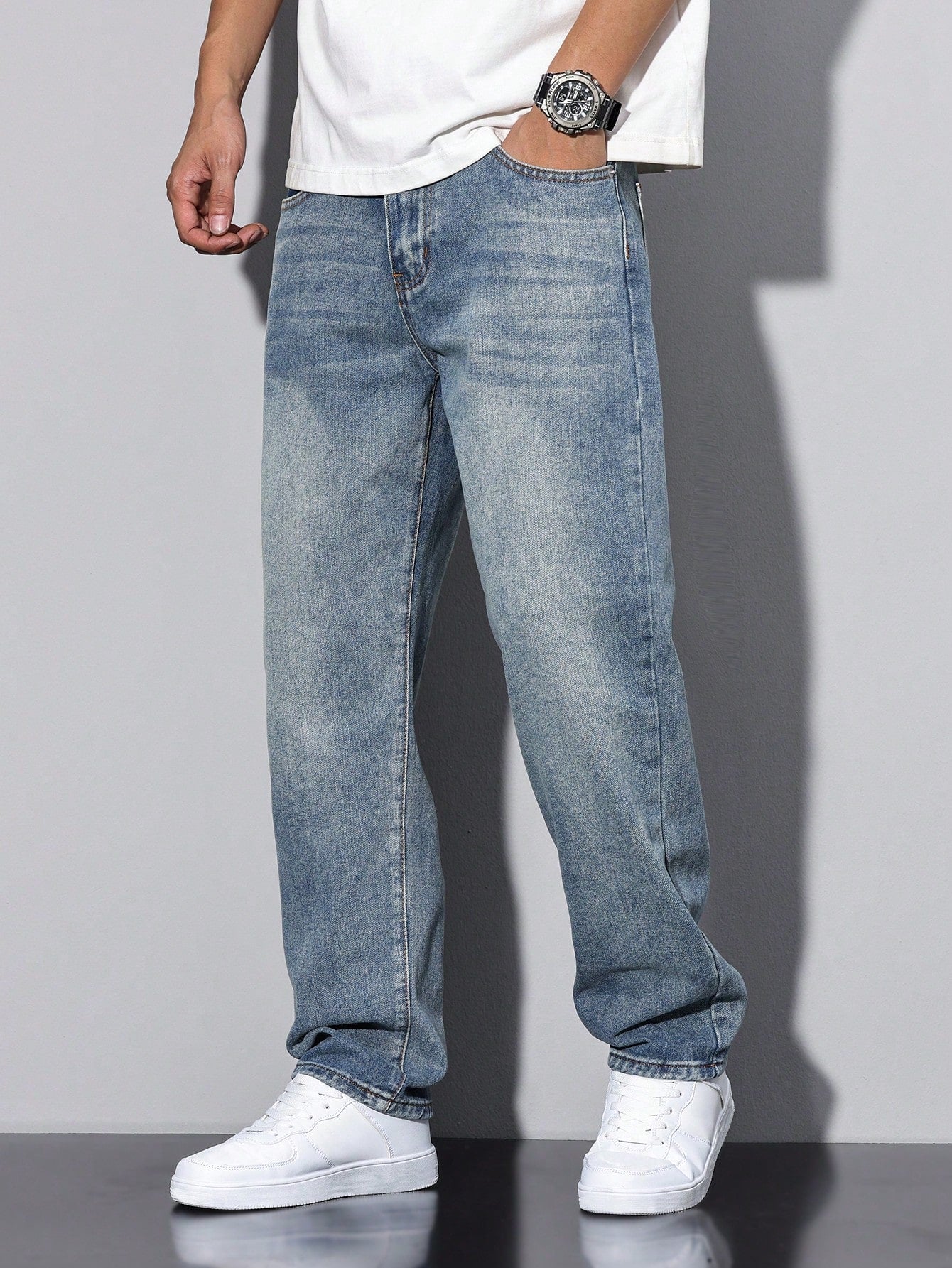 Noah | Casual herrjeans med raka ben
