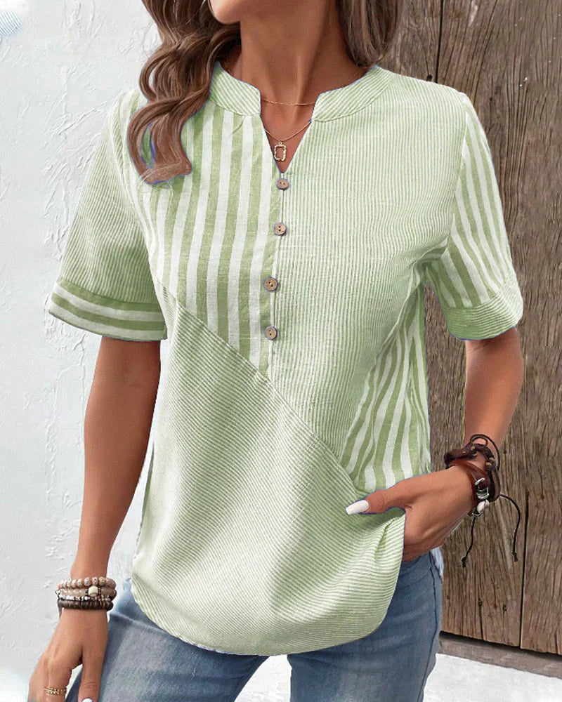Elana | Stilren Randig Blus