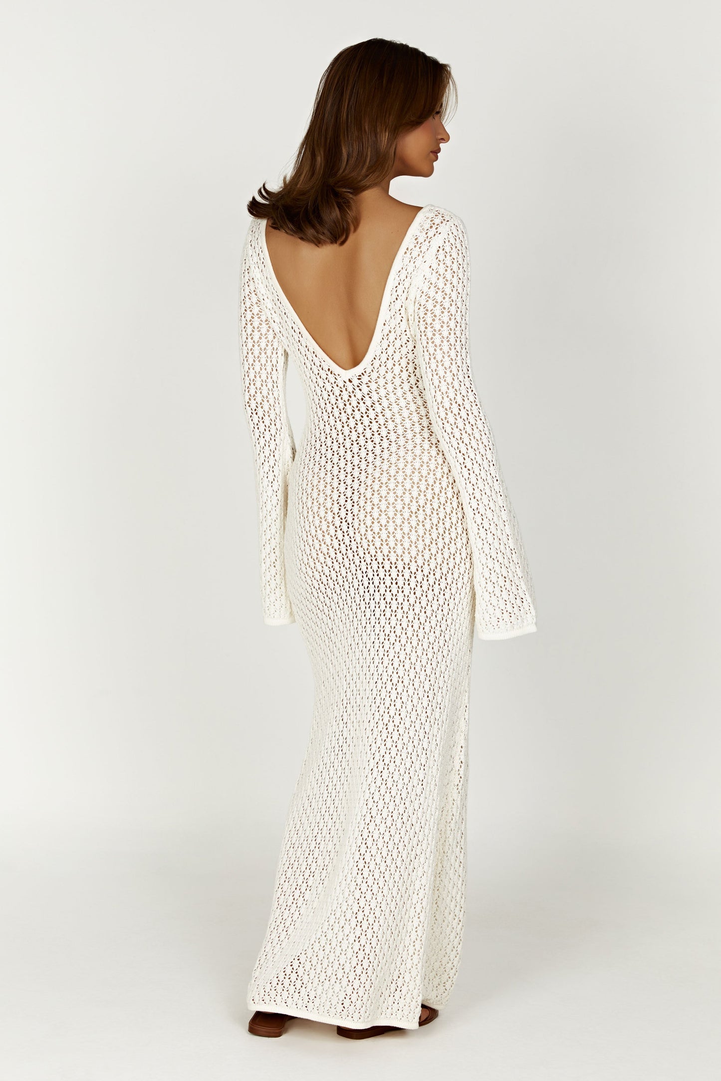 Claire™ | Elegant Vit Klänning