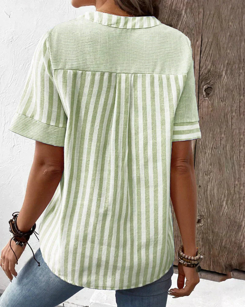Elana | Stilren Randig Blus