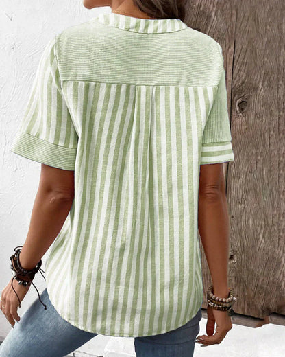 Elana | Stilren Randig Blus