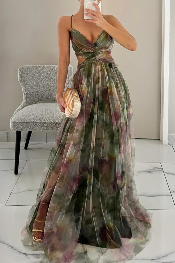 Zelda | Flödande Maxi-klänning med Tidlös Blommig Design