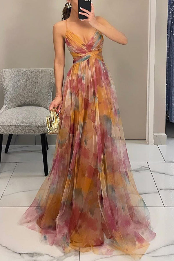 Zelda | Flödande Maxi-klänning med Tidlös Blommig Design