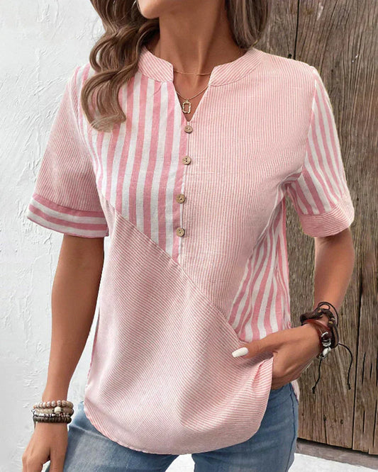 Elana | Stilren Randig Blus