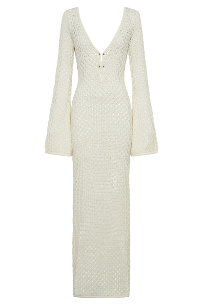 Claire™ | Elegant Vit Klänning