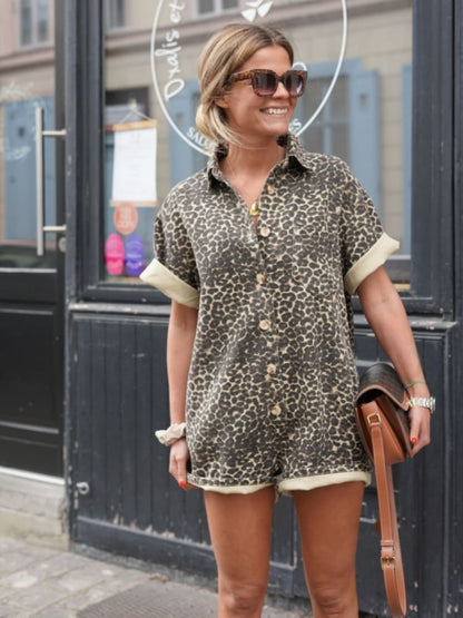 Mary™ | Skjortklänning med leopardmönster