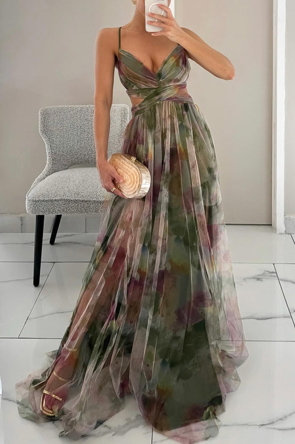 Zelda | Flödande Maxi-klänning med Tidlös Blommig Design