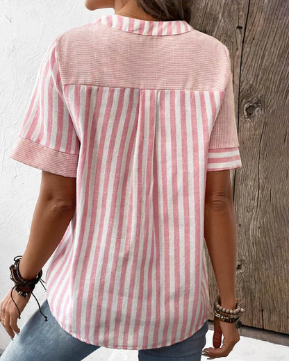 Elana | Stilren Randig Blus