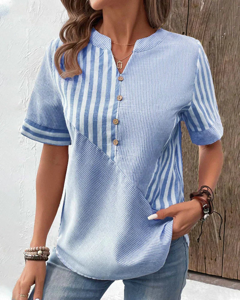 Elana | Stilren Randig Blus