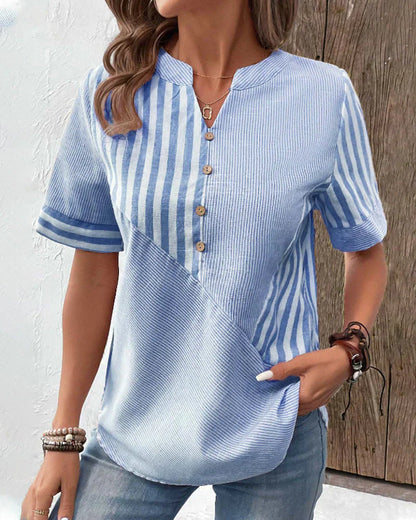Elana | Stilren Randig Blus